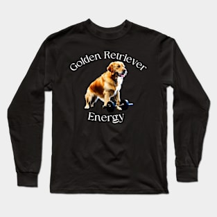 Golden Energy-Golden Retriever with Weights Long Sleeve T-Shirt